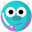 Minimal Monsters Inc James P. Sullivan Teal Purple Pointer