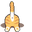 Funny Cat Pixel Back Tail Orange Pointer