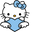 Hello Kitty with Blue Heart Pointer