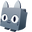 Roblox Pet Simulator Cat and Cracked Egg Grey Gray Blue Pointer