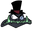 Villainous Monstrous Black Hat Green Pointer