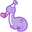 Cute Dino Brachiosaurus Purple Pointer