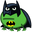 Peppa Pig Frog Batman Meme Green and Black Pointer