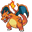 Pokemon Charmander and Charizard Pixel Orange Pointer