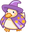 Cute Witch Duck Purple Yellow Pointer