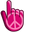 Peace Symbol on Pink Background Pointer