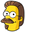 The Simpsons Ned Flanders and Hat Yellow Brown Pointer