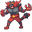 Pokemon Litten and Incineroar Pixel Red Black Pointer