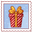 Christmas Stamps with Gloves and Gift Box Blue Red Pointer