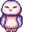 Purple Blue Owl Pixel Beige Pointer