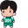 Chibi Squid Game 2 Player 001 aka Hwang In-ho Green Black Pointer