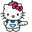 Hello Kitty Artist White Blue Red Pointer