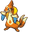 Pokemon Buizel and Floatzel Pixel Orange Yellow Pointer