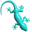 Simple 3D Turquoise Blue Salamander Pointer