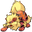 Pokemon Arcanine Pixel Yellow Orange Pointer