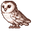 Brown Owl Pixel White Pointer