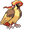 Pokemon Pidgeot and Pidgeotto Pixel Yellow Brown Red Pointer