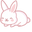 Kawaii White Bunny and Carrot Pink Pointer