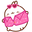 Molang in Party Outfit Pink White Pointer