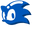 Minimal Sonic the Hedgehog Blue White Pointer