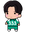 Chibi Squid Game 2 Player 333 aka Lee Myung-gi Green Black Pointer