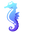 Minimal Gradient Seahorse Blue Pointer