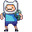 Jake the Dog and Finn the Human Pixel Blue Pointer