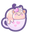 Cute Cat in Coffee Cup Purple Pointer