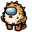 Among Us Orange Pufferfish Character Beige Pointer