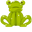 Balloon Butterfly and Frog Green Pointer