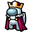Among Us White King Character Red Yellow Pointer