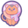 Cute Cat with Burger and Donut Orange Pink Pointer