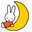 Miffy & Friends Miffy on Shooting Star and Moon Yellow Pointer