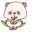 Cute Panda with Bamboo Beige Gray Pointer