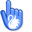 White Swan on Blue Background Pointer