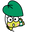 Sanrio Keroppi with Leaf Green Pointer