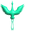 Simple 3D Cyan Stork Green Pointer