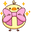 Cute Happy Chick with Pink Bow Yellow Pointer