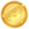 Golden Bitcoin Coins Yellow Pointer