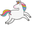 VSCO Girl Playful Unicorn White Pink Pointer