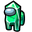 Among Us Green Emerald Character Pointer
