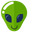 Minimal Green Alien Pointer