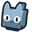 Roblox Pet Simulator Gray Cat and Lucky Egg Blue Pointer