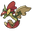 Pokemon Applin and Flapple Red Green Pointer