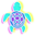 Neon Cyan Turtle Blue Pointer