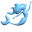 Simple 3D Light Blue Mermaid Pointer