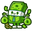 Cute Bill Stack and Money Bag Green Pointer