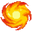 Meteorite and Fireball Pixel Orange Yellow Pointer
