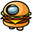Among Us White Character in a Burger Costume Orange Pointer
