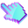 3D Cyan Pixel Purple Pointer